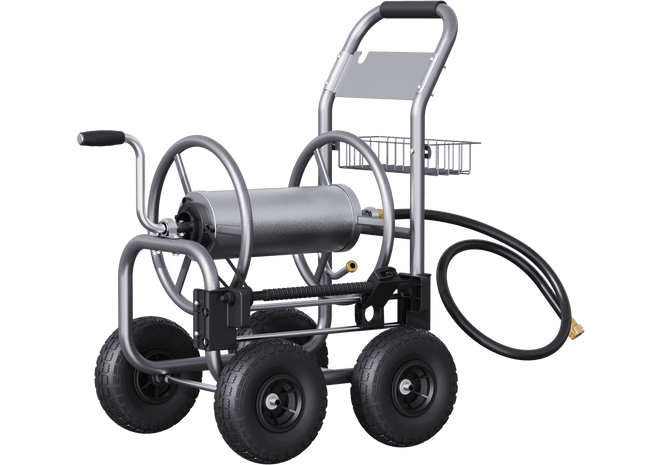 Garden Hose Reel Cart-4 Wheels-Heavy Duty