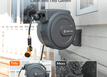 Retractable Garden Hose Reel-1/2in-155ft