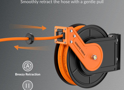 Retractable Air Hose Reel-Alloy Steel Reel-3/8in 25ft-50ft