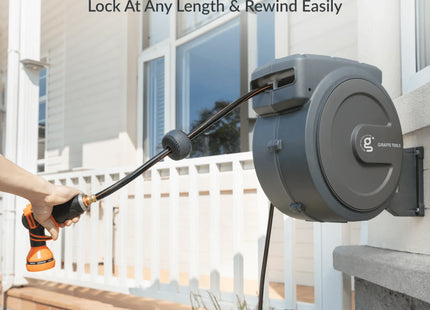 Retractable Garden Hose Reel 65ft-155ft