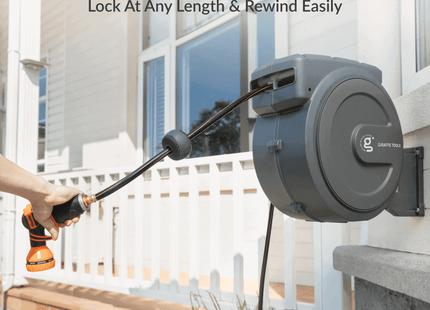 Retractable Garden Hose Reel-1/2in-155ft