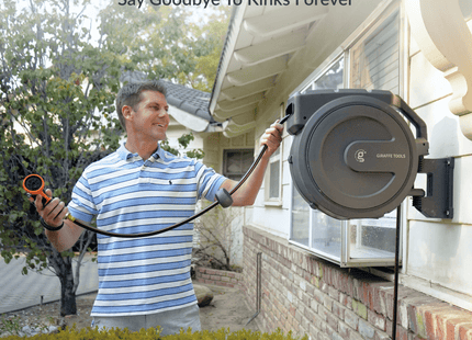 Retractable Garden Hose Reel-1/2in-100ft
