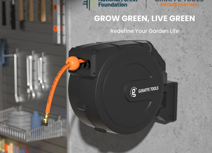 Retractable Air Hose Reel-PP Housing-3/8in-50ft