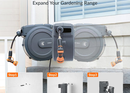 Retractable Garden Hose Reel-1/2in-100ft