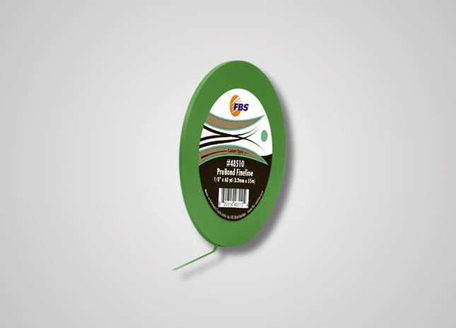 FBS Distribution 1/8"X60Y Green Fine Line Proband Tape