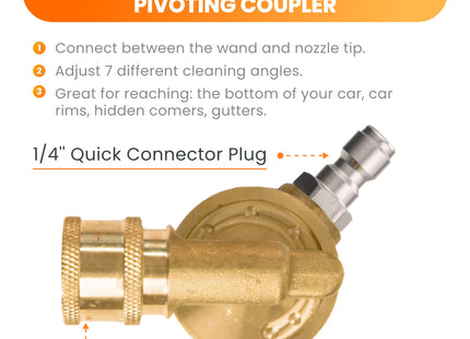 Pressure Washer Pivoting Coupler