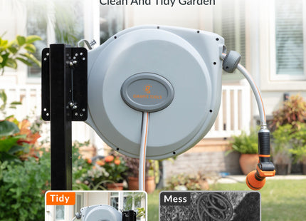 Retractable Garden Hose Reel-5/8 in-65ft