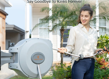 Retractable Garden Hose Reel-5/8 in-65ft