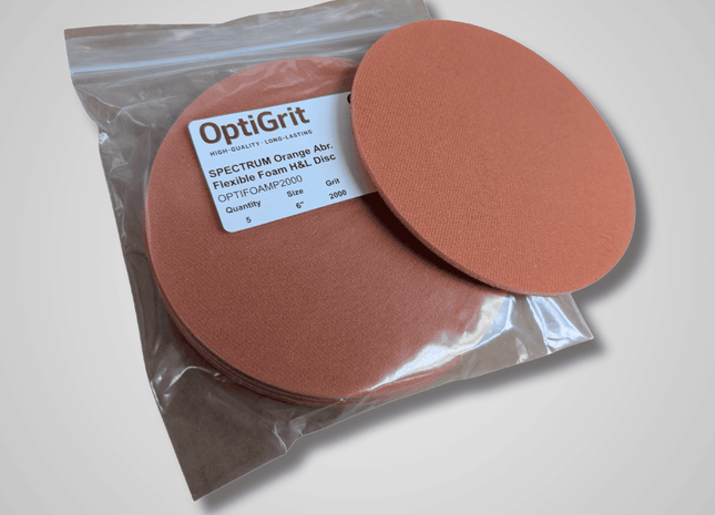 Orange Red OptiFoam Flexible Foam Sand Paper Disc
