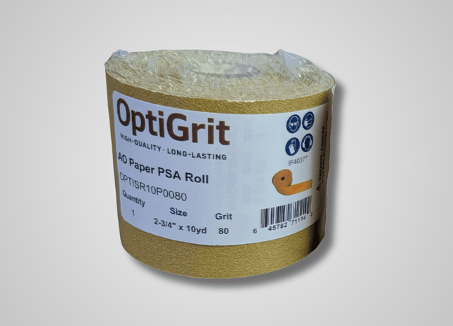 OptiGrit High Quality Long Lasting AO Paper PSA Roll 80 GRIT