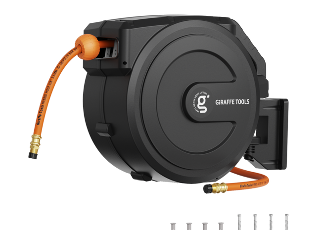 Retractable Air Hose Reel-PP Housing-3/8in-50ft