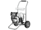 Garden Hose Reel Cart-2 Wheels-Stainless Steel-Heavy Duty