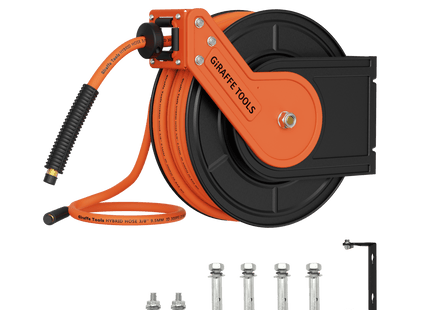 Retractable Air Hose Reel-Alloy Steel Reel-3/8in 25ft-50ft