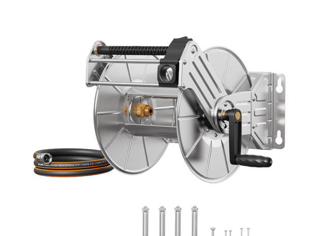 Wall Mounted Hose Reel-Stainless Steel-Heavy Duty